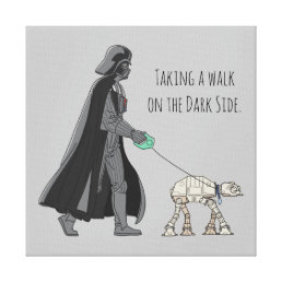 Darth Vader Walking Pet AT-AT Canvas Print
