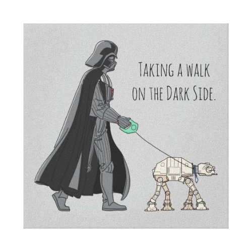 Darth Vader Walking Pet AT_AT Canvas Print