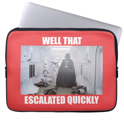 Darth Vader _ Well That Escalated Quickly Laptop Sleeve