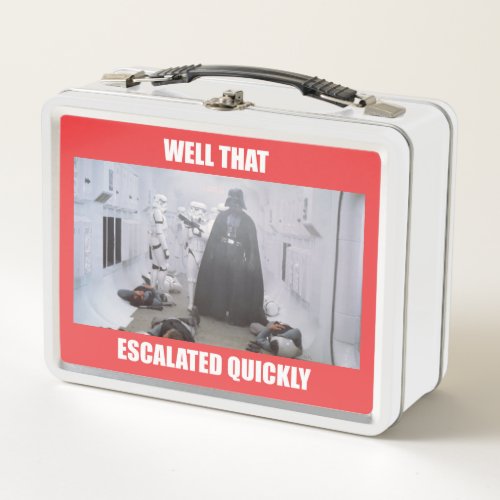 Darth Vader _ Well That Escalated Quickly Metal Lunch Box