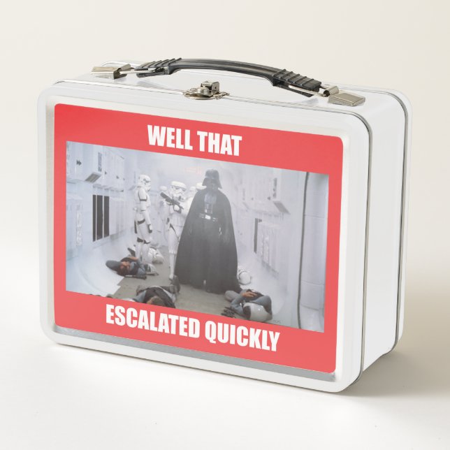 Darth Vader - Well That Escalated Quickly Metal Lunch Box (Front)