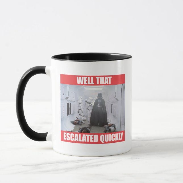 Darth Vader - Well That Escalated Quickly Mug (Left)