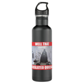 Darth Vader - Well That Escalated Quickly Stainless Steel Water Bottle