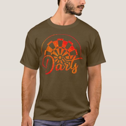 Darting and Darts Vintage Funny Dart Player T_Shirt