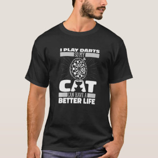 Darting Cat  Arrow Dartboard Darts T-Shirt
