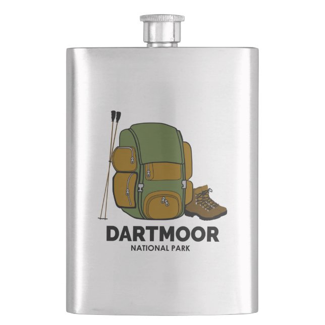 Dartmoor National Park Backpack Flask (Front)