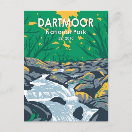 Dartmoor National Park Becky Falls England Postcard