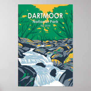 Dartmoor National Park Becky Falls England Poster