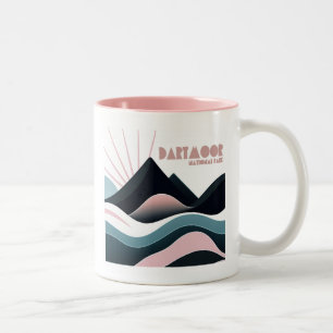 Dartmoor National Park Colored Hills Two-Tone Coffee Mug