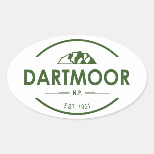 Dartmoor National Park Oval Sticker