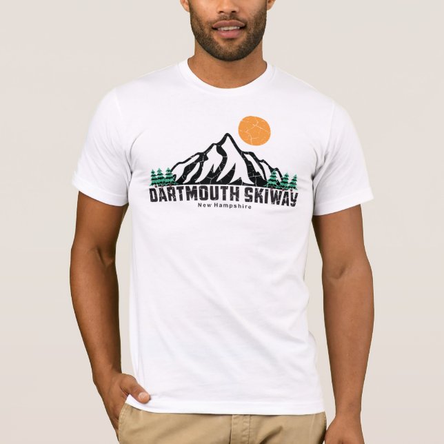 Dartmouth Skiway Sunset Retro T-Shirt (Front)