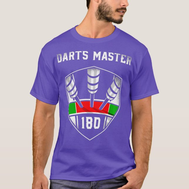 Darts 180 Emblem or Ton 80 Darts Master Darts T-Shirt (Front)