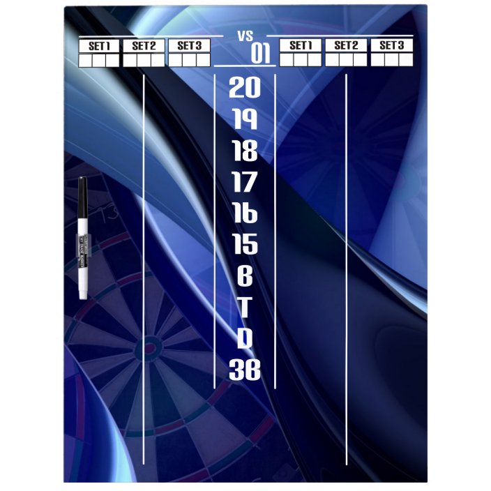 Darts Abyss Darts Scoreboard Dry Erase Board