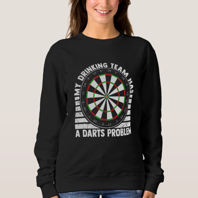 Darts And Beer Funny Pub Game Dart Love Sweatshirt (Front)