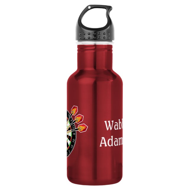 Darts and Dartboard personalized  Stainless Steel Water Bottle (Front)