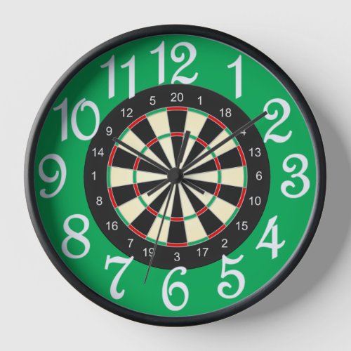 Darts Anyone Large Clock