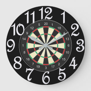 Darts Anyone Large Clock