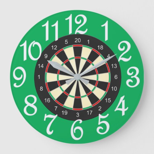 Darts Anyone Large Clock