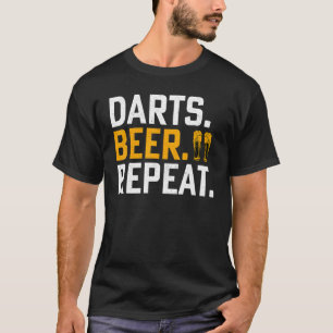Darts Beer Repeat Beer And Dart Game Player T-Shirt