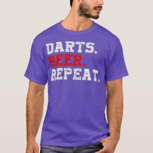 Darts Beer Repeat Dart-Player Funny Drinking T-Shirt