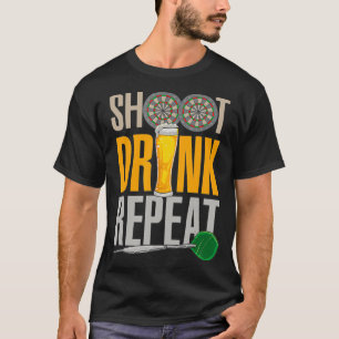 Darts - Beer Shoot Drink Repeat - Pub T-Shirt