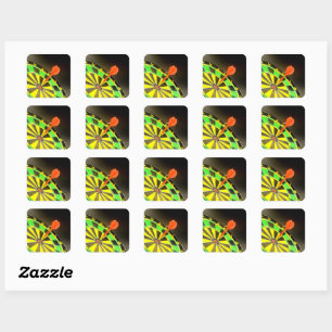 Darts Board Square Sticker