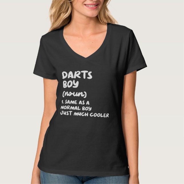 Darts Boy Definition Funny T-Shirt (Front)