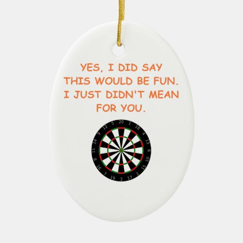 darts ceramic ornament