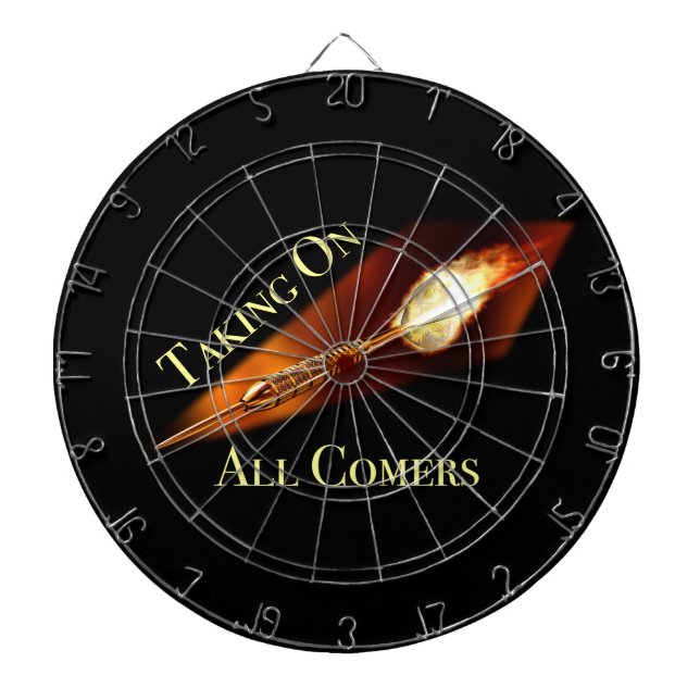Darts Champion Taking on All Comers Dart Board (Front)
