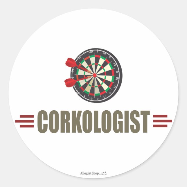 Darts Classic Round Sticker (Front)