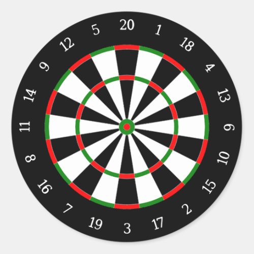 Darts Classic Round Sticker