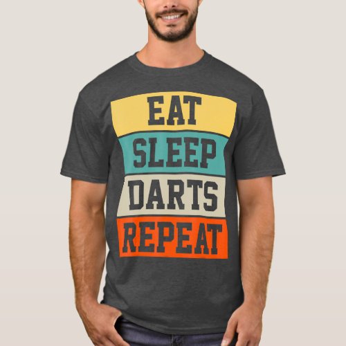 Darts Dart Player Retro Funny Gift T_Shirt