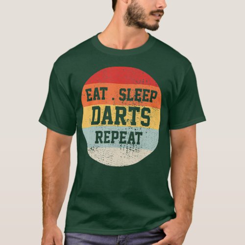 Darts Dart Player Retro Vintage Funny Gift T_Shirt