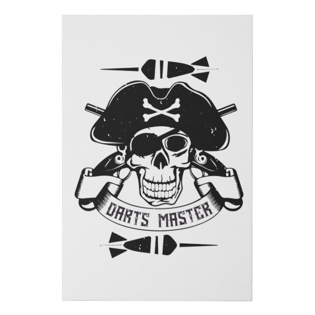 Darts - Darts Master Skull Faux Canvas Print (Front)