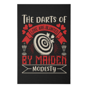 Darts -Darts Of Love Are Blunted By Maiden Modesty Faux Canvas Print