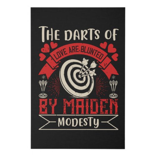 Darts _Darts Of Love Are Blunted By Maiden Modesty Faux Canvas Print