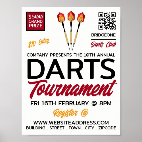 Darts Design Darts Tournament Advertising Poster