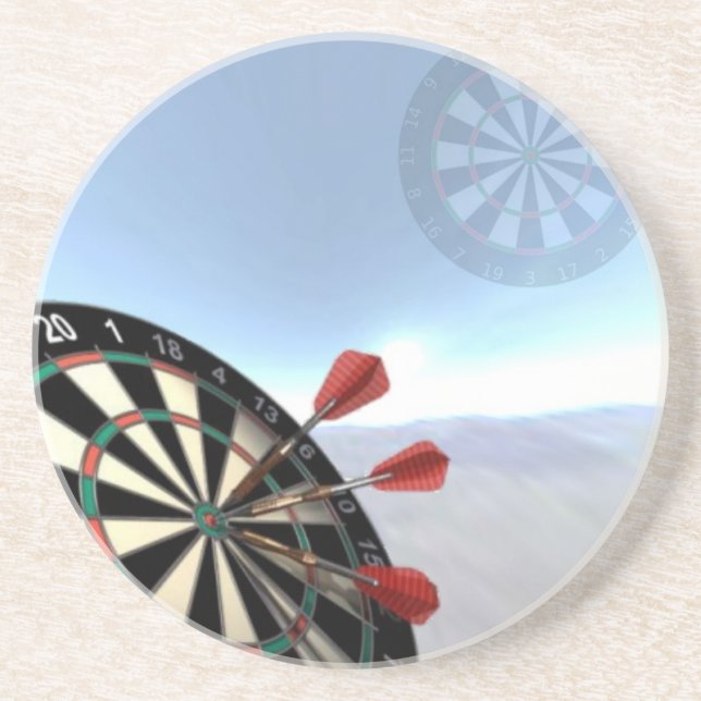 Darts Design Sandstone Coaster (Front)