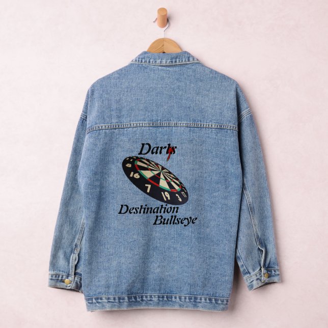 Darts Destination Bullseye, Ladies Denim Jacket (Hangar)