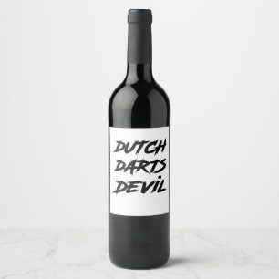 Darts - Dutch Dart Devil Wine Label