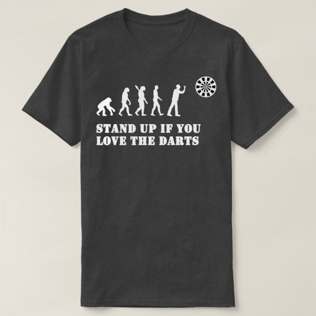 Darts Evolution Funny Darts Gift T-Shirt (Design Front)