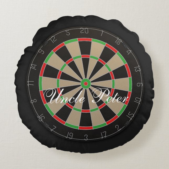 Darts Fans 🎯😍 Dartboard Round Pillow (Front)