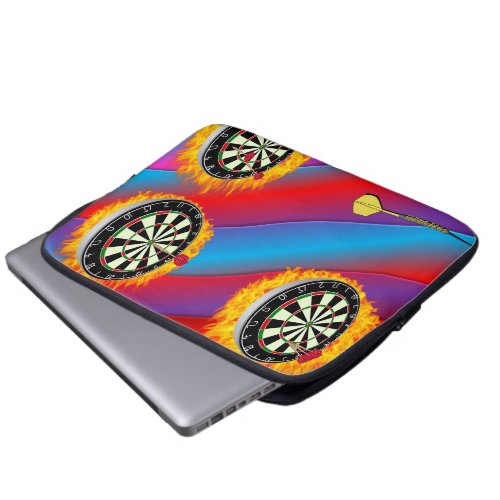 Darts Fire Ring red blue Laptop Sleeve