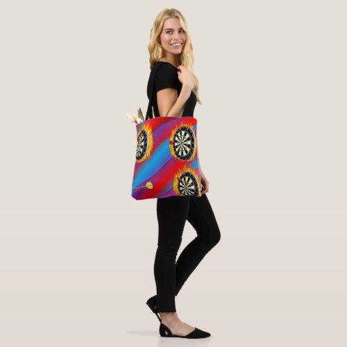 Darts Fire Ring red blue Tote Bag