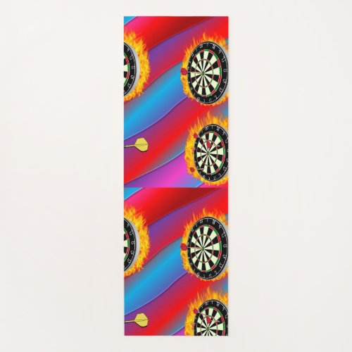 Darts Fire Ring red blue Yoga Mat