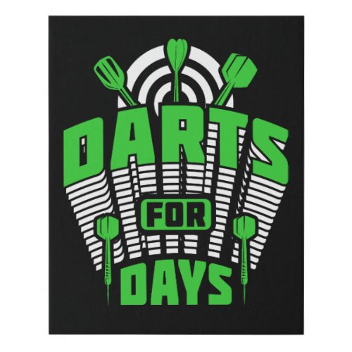 Darts For Days _ Home Bar 16 x 20 Faux Canvas Print