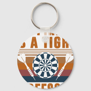 Darts Funny Happiness is a tight Threesome Club Gi Keychain