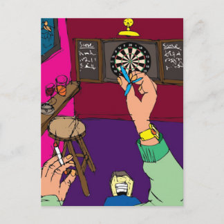 Darts Game Postcard