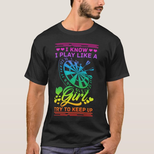 Darts Girl Dartboard Queen Dart Women T-Shirt (Front)