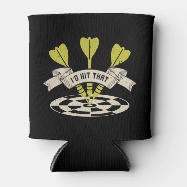 Darts - I'd Hit That Bullseye Can Cooler (Front)